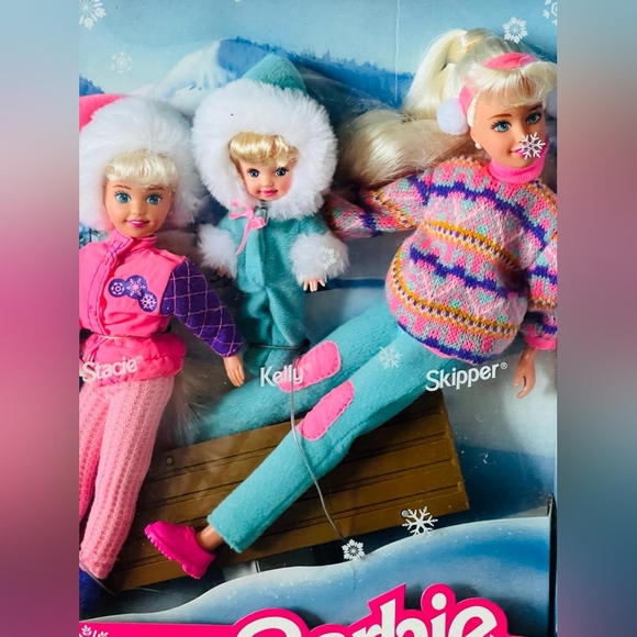 Vintage Winter Holiday Barbie , Kelly, Stacie ,skipper - Picture 10 of 11